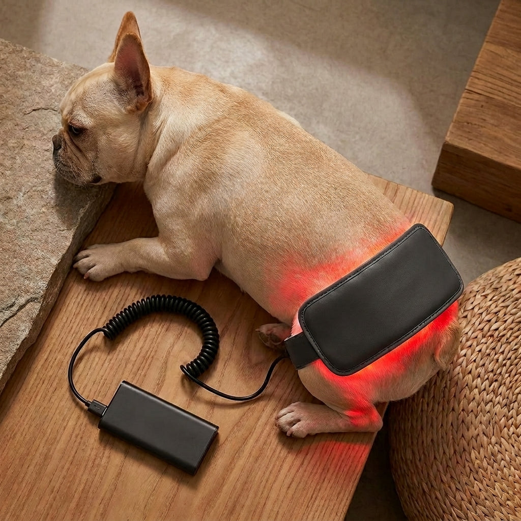 Alivio real para tu perro con [coral]terapia de luz roja[/coral]